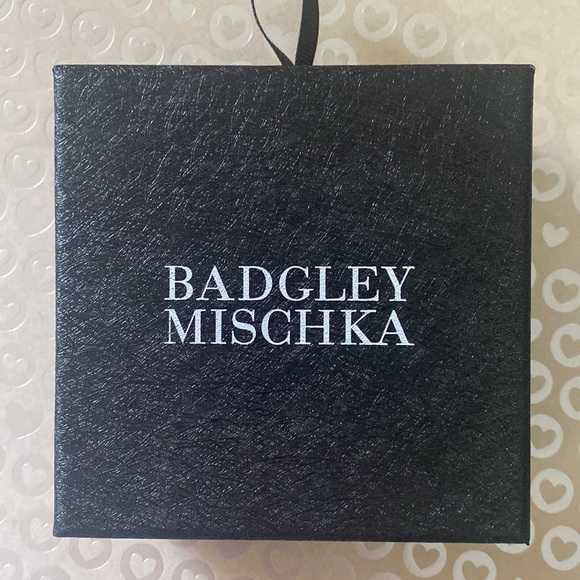 Badgley Mischka Rhinestone & Brass 1-1/2" Hoop Earrings - Picture 10 of 12